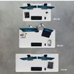 Overhead view of all sizes of Electric Standing Desk with ComfortEdge in White